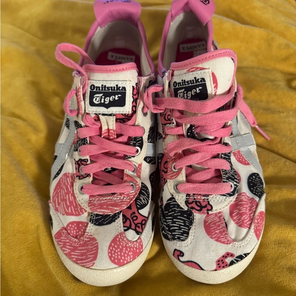 Onitsuka Tiger by Asics Shoes - Onitsuka Tiger Pink White Patterned Women's Sneakers
